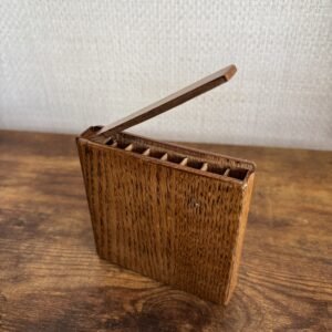 Small Vintage Wooden Cigarette Case