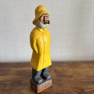 Wooden Hand Carved Fisherman