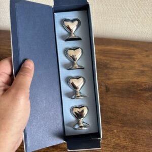 Wedgwood Silver Plated Heart Shaped Place Card Holders