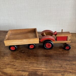 Vintage Wooden Tractor & Tipping Trailer