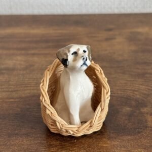 Vintage Dog in Basket