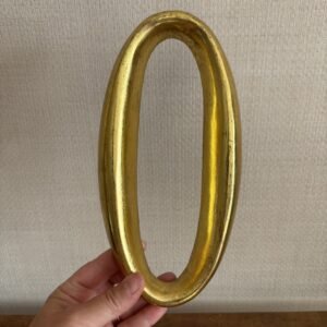 Wooden Gold Number - 0