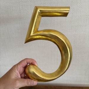 Wooden Gold Number - 5