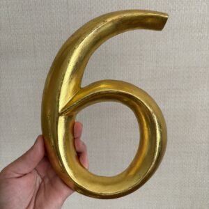 Wooden Gold Number - 6 or 9