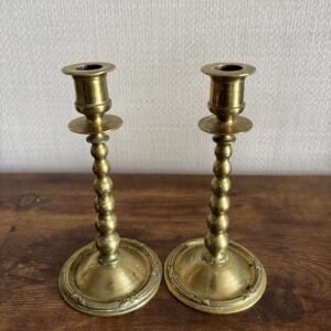 Pair Solid Brass Candlesticks