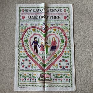 Vintage Tea Towel Irish Cabin