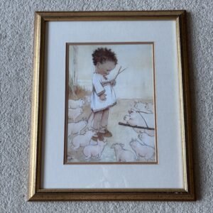 Mabel Lucie Attwell - With The Pigs Framed Print