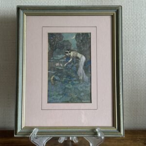 Sita Finds Rama Among The Lotus Blossoms Warwick Goble Framed Print