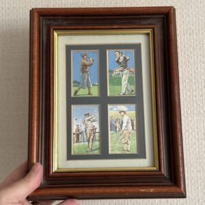 Small Framed Set Of 4 Golfers Park Drive Cigarette Cards