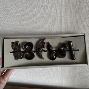 Set Of 6 Japanese Pottery Chopstick Rests