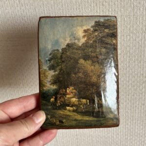 The Market Cart by Thomas Gainsborough Print on a Wooden Plaque