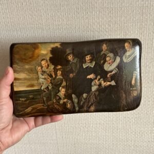 A Family Group In A Landscape - Frans Hals Print on a Wooden Plaque