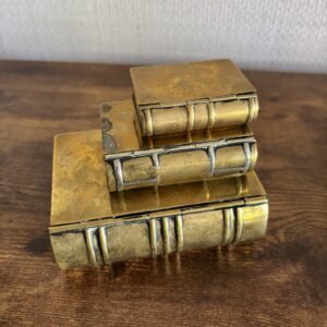 Set Of Three Brass Book Boxes