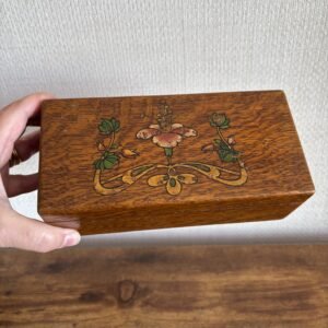 Wooden Box With Art Nouveau Design