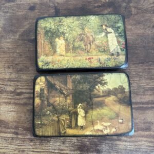 Pair Of Vintage Wooden Plaques