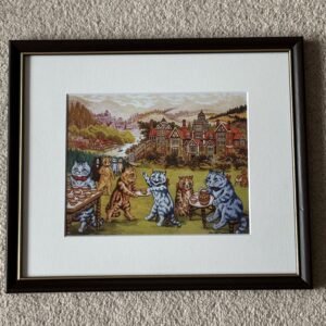 Louis Wain Cats Framed Print- Tea in The Garden