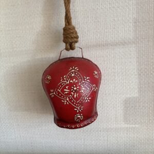 Large Red Painted Cow Bell