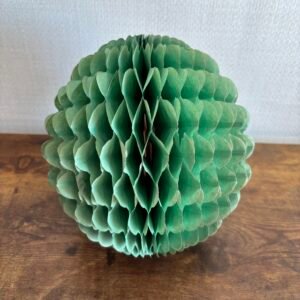 Vintage Paper Honeycomb Bauble Green