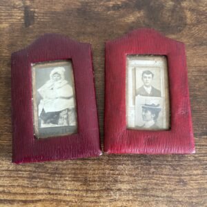 Pair Of Antique Travel Mini Photo Frames