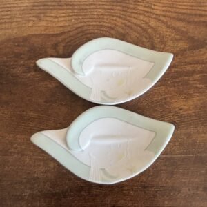 Pair of Porcelain Chopstick Or Knife Rests - Orchid