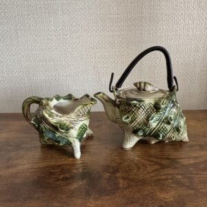 Vintage Conch Shell Teapot and Jug Set